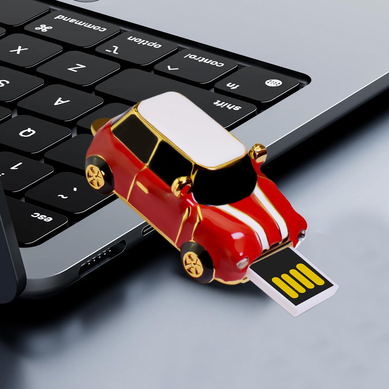 Chiavetta USB 4GB A Forma Di Auto Classica, Portachiavi Retro In ABS, Archiviazione Portatile Creativa - 4