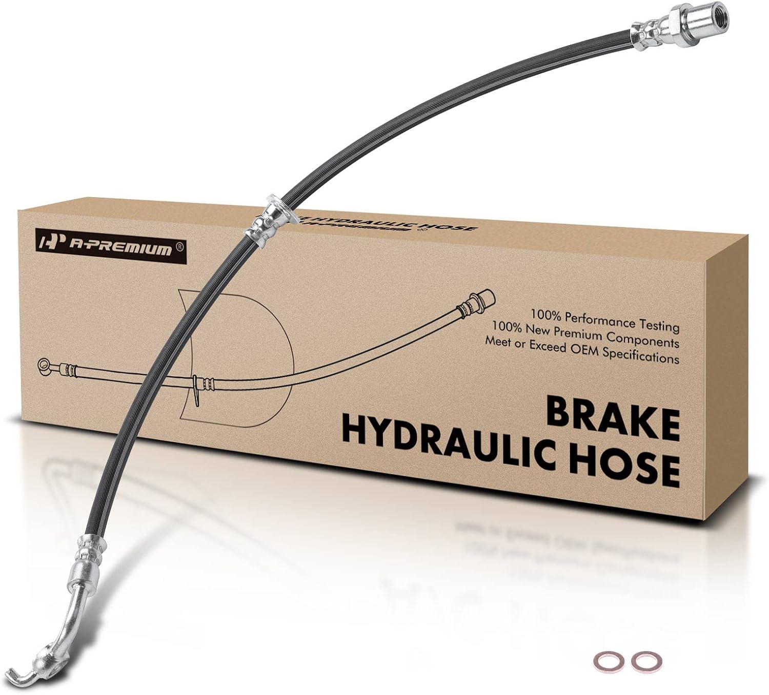 A-Premium Rear Passenger Brake Hydraulic Hose Compatible with Select Subaru Models - B9 Tribeca 2006-2007, Tribeca 2008-2014