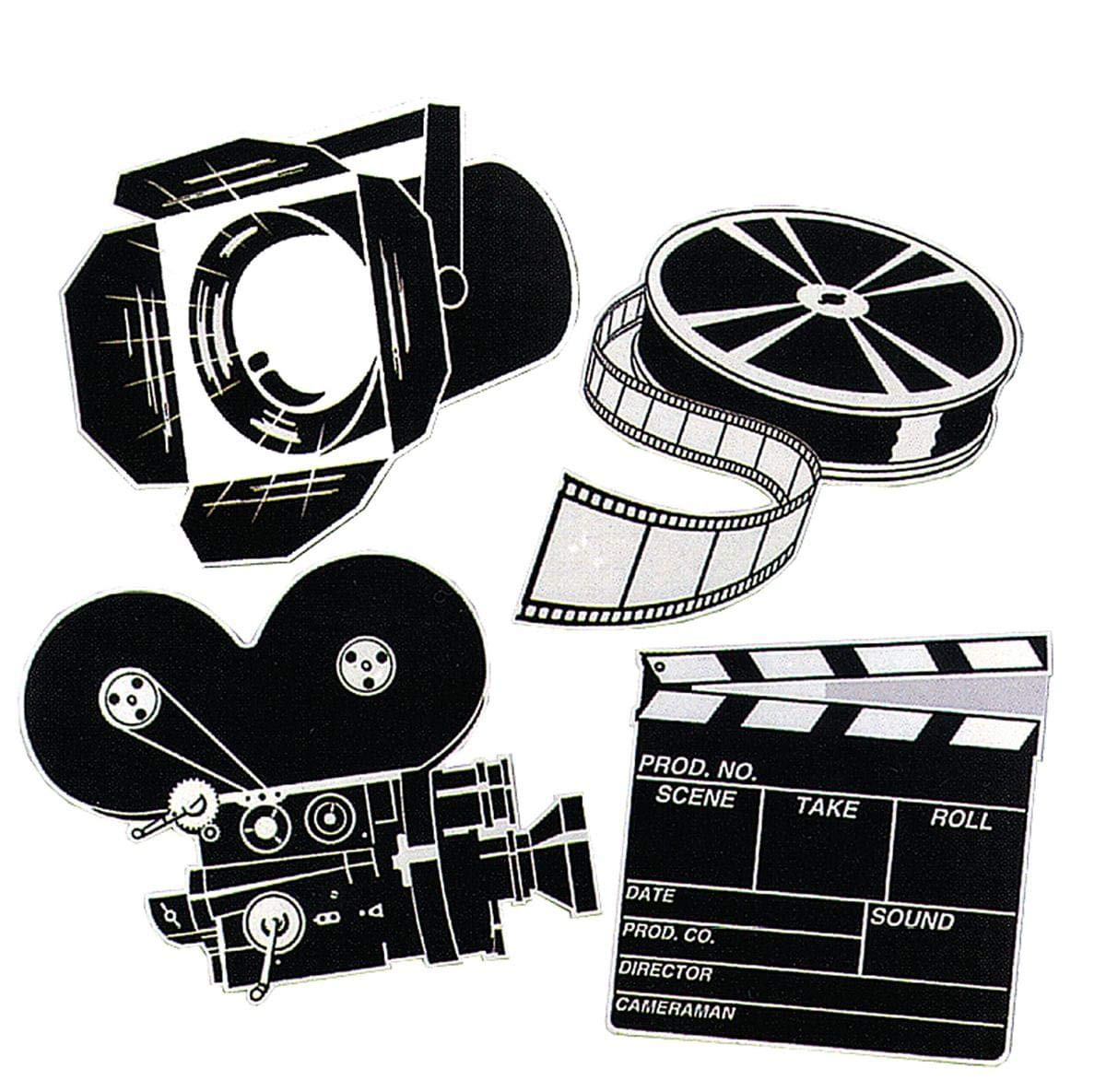 Movie Set Cutouts Set of 4