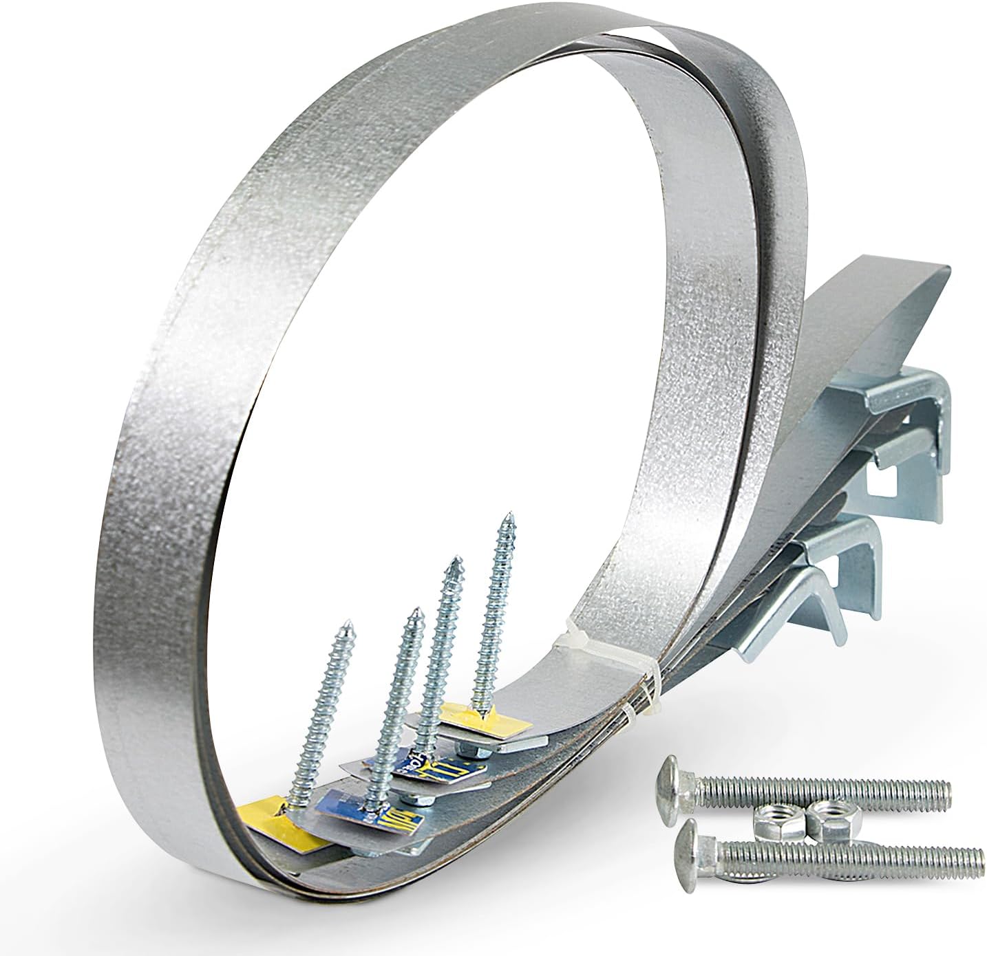 Everflow GWHSE55 Seismic Water Heater Restraining Strap, Galvanized Steel, 55 gallon Chrome 90”
