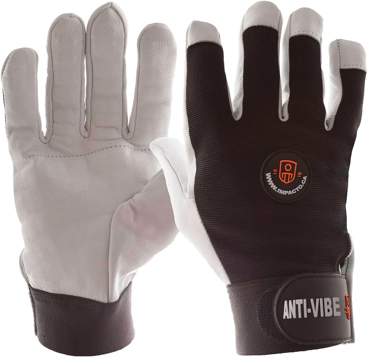 Impacto BG41350 Anti-Vibration Air Glove, Black/White