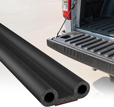 Tonneau Cover Seal Strip - 16.4Ft Truck Tailgate Seal Kit, Adhesive Rubber Weather Stripping for Pickups Tailgate, Camper Shell, Tonneau Cover, Truck Topper & Cap