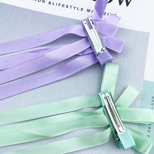 Miniatura 7 de 10 pinzas para el cabello con lazo para niñas, lazos para el cabello, pinzas para el cabello para mujeres, lazos para trenzar, accesorios para el