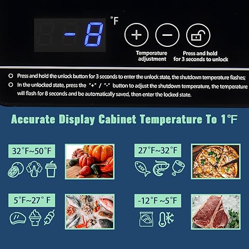 Miniatura 3 de Congelador de pecho de 3.5 pies cúbicos con 2 cestas extraíbles, termostato electrónico compacto (50  a -12 ) y tapa permanece abierta y