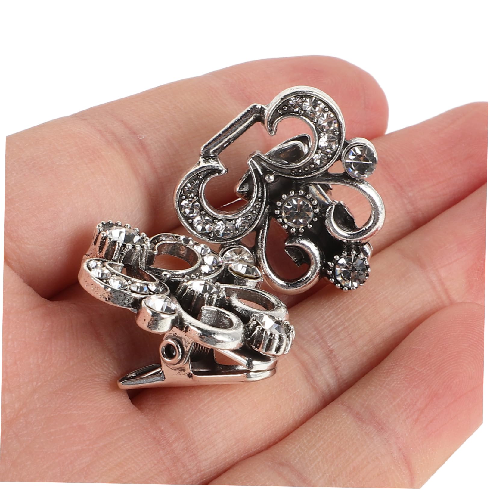 Rhinestone Sweater Uk Shawl Collar Scarf Ring Women's Brooch Pins Dress Tightener Clip Fashion Accessory