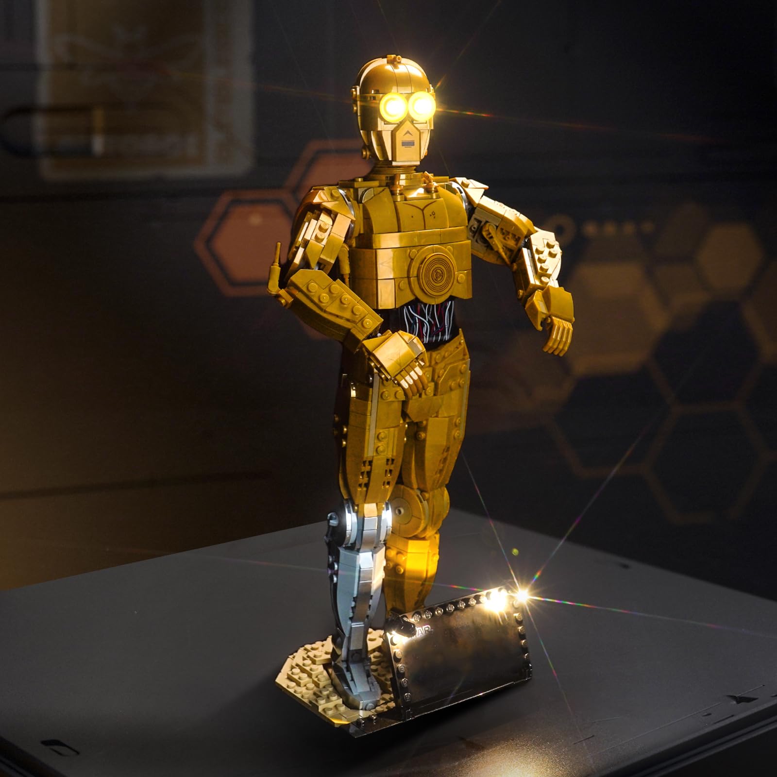 Lego C-3PO Compatible Light Kit - Led Light Set for 75398 C-3PO, Warm Gold - Image 4