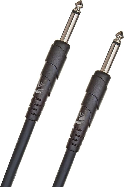 D'Addario Guitar Cable - 1/4 Inch Male to 1/4 Inch Male - Classic Series - 10 Feet/3.05 Meters - Straight - 1 Pack