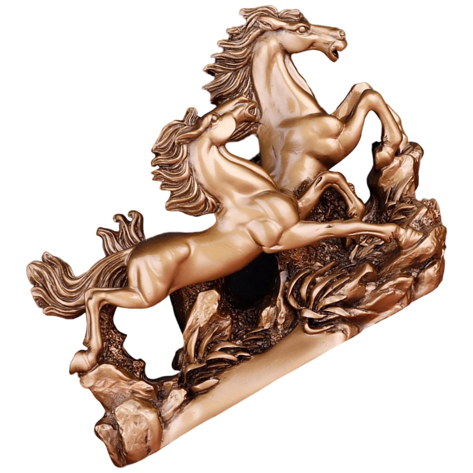 Kalttoy Horse Sculptures Fengshui Positive Energy Tabletop Ornament for Home Decor Galloping Horses Statue