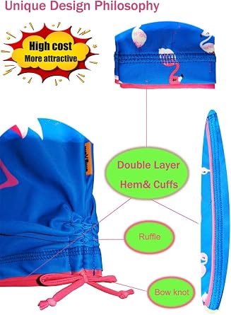weVSwe Girls 2-Piece Rash Guard UPF 50+ Sun Protection Swimsuit 2T-14 Years | UPF 50+ Long Sleeve Swimwerar. OEKO-TEX certified, Quick Dry, Stretchy Bathing Suit.