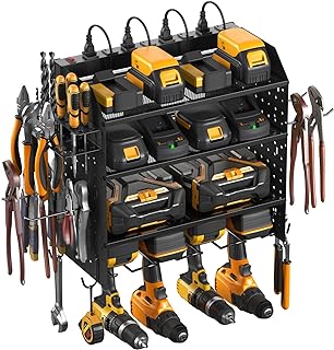 CCCEI Modular 4-Layer Power Tool Organizer with Integrated Charging Station