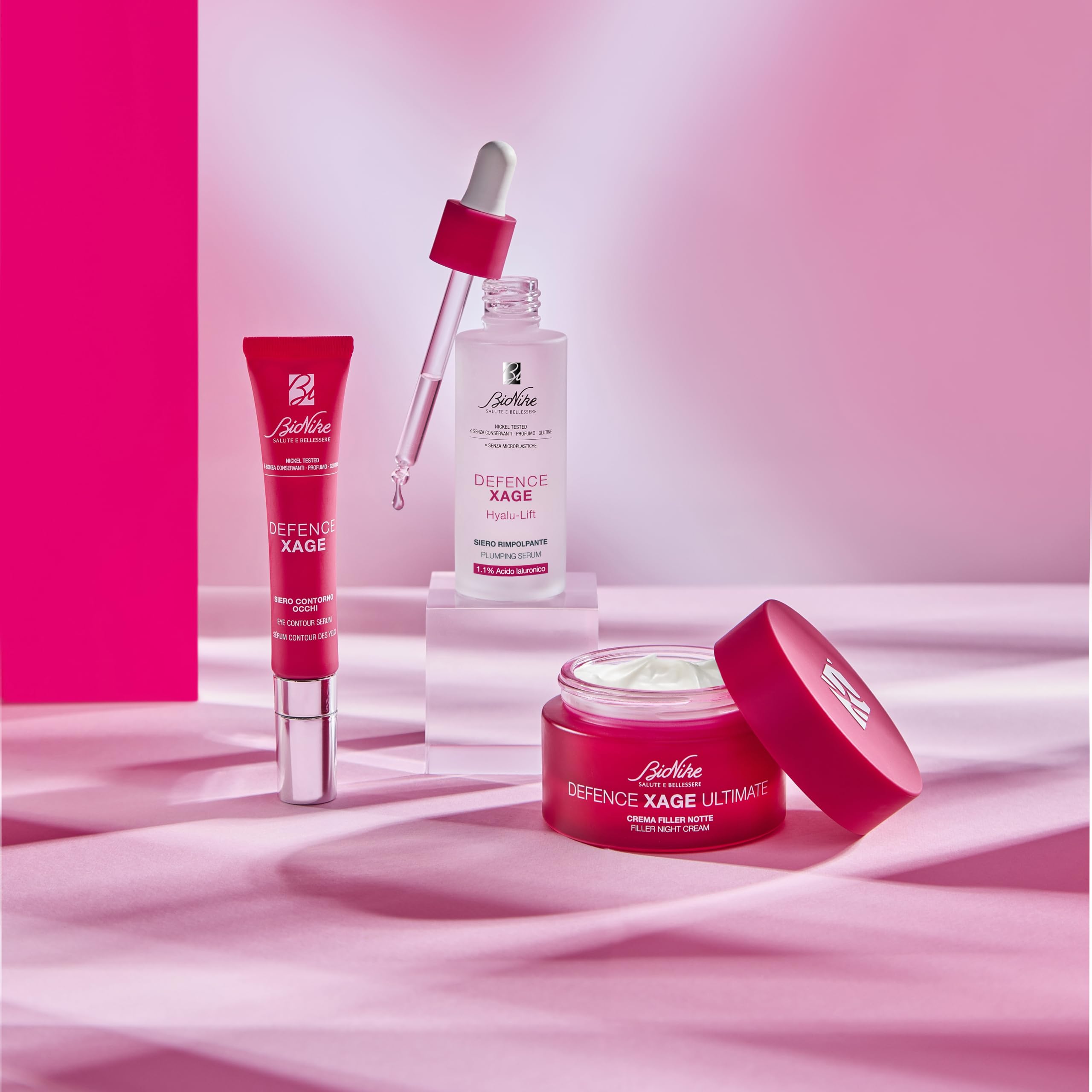 Bionike Defence Xage Ultimate - Lifting Viso Rimodellante Anti Age, Rimodella e Contrasta Rilassamento Cutaneo e Rughe Profonde, Dona Elasticità e Tonicità, 50 ml