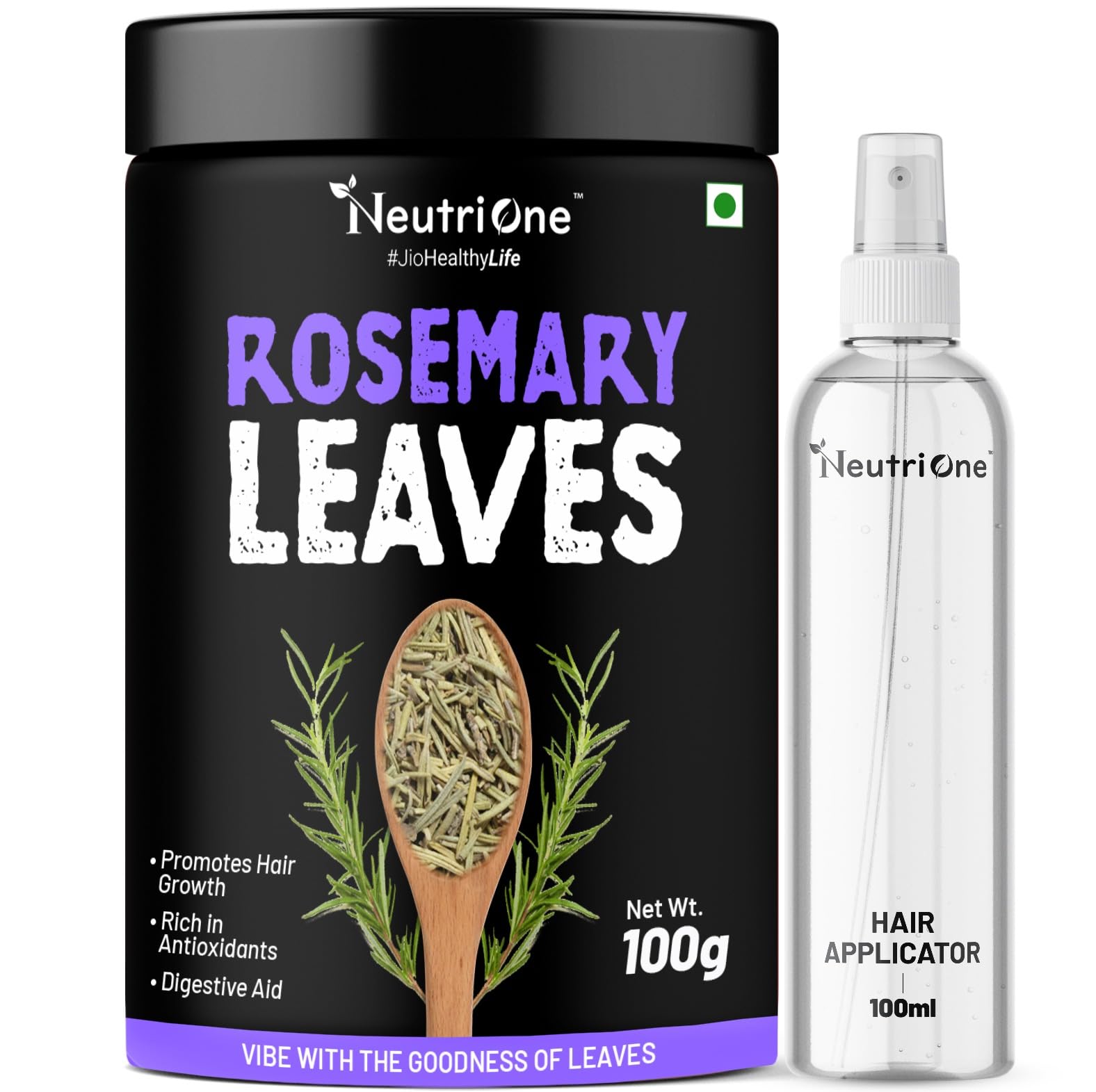 NeutriOne Rosemary Leaves Dried - 100gm Jar | Rosemary Leaves for hair growth & Food 100g | with 100ml Spray Bottle. (B0D9D2YZG8) Amazon Price History, Amazon Price Tracker