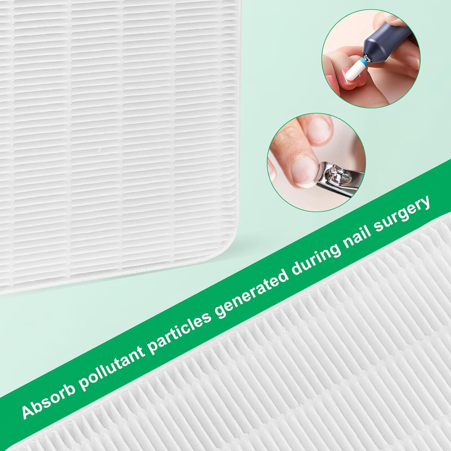 Replacement Filter Compatible with Larina nail dust collector For Makartt X11 Nail Dust Collector Replacement Filter.(4Pack)