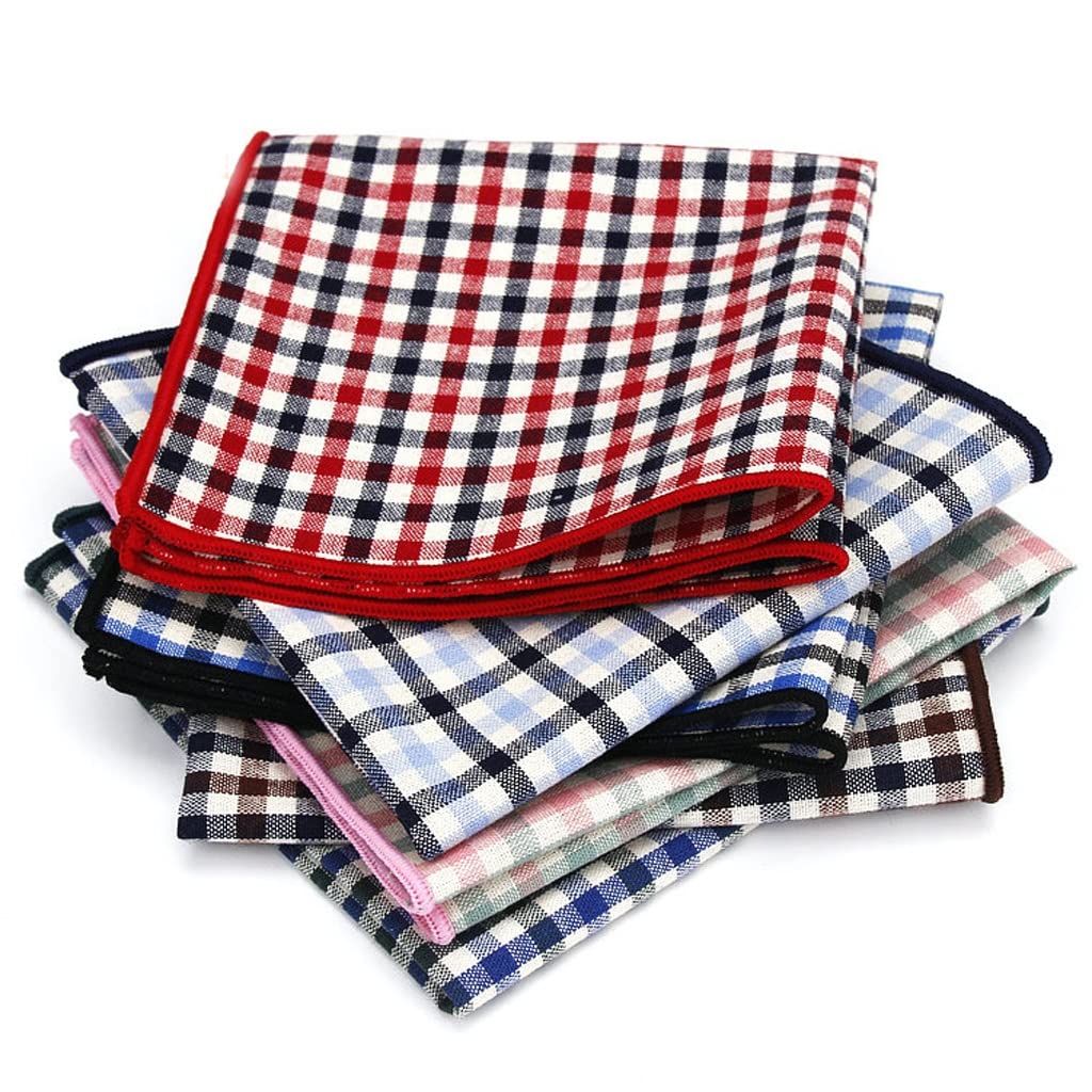 Męskie poszetki, Garnitury Chusteczki kieszonkowe 25cm*79cm ​​Męskie chusteczki do nosa Kratka Moda Ręcznik na klatkę piersiową Chusteczka(C)