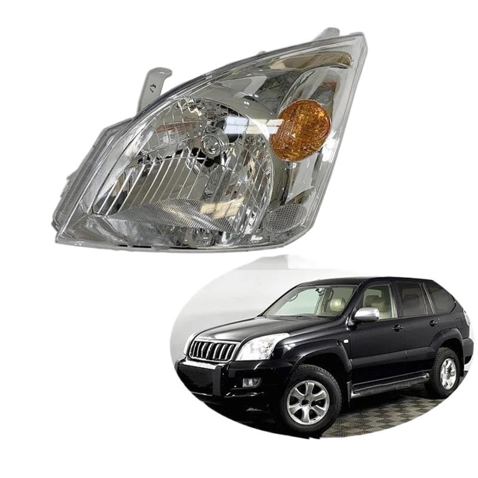 Fari anteriori​ Faro anteriore Per Toyota Per Land Per Cruiser Per Prado Serie 120 2002-2007(Manual Adjustment Rh)