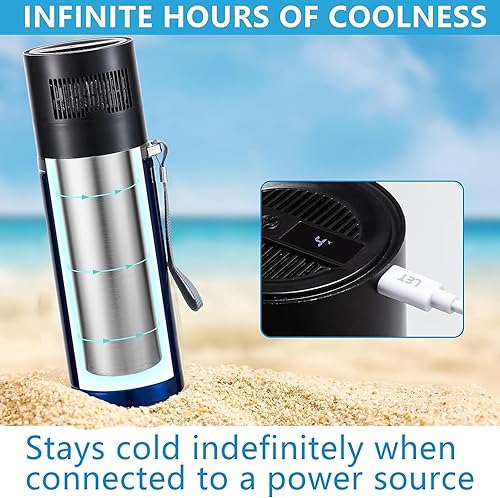 Miniatura 2 de Tilcare - Maletín de viaje eléctrico con cargador USB y bio gel por Tilcare - Horas ilimitadas, botella reutilizable para congelador - Gran