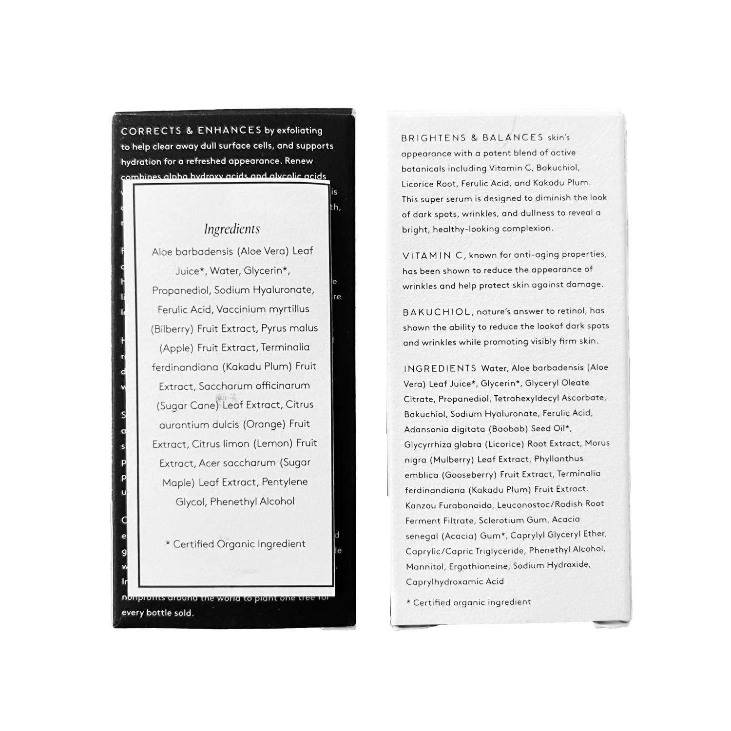 Naked & Thriving Wrinkle-Fighter Set, Includes Renew Resurfacing Night Serum (30 mL) & Illuminate C+ Serum (30 mL), Clinical Results, Dermatologist Loved, Hylauronic Acid & Bakuchi...