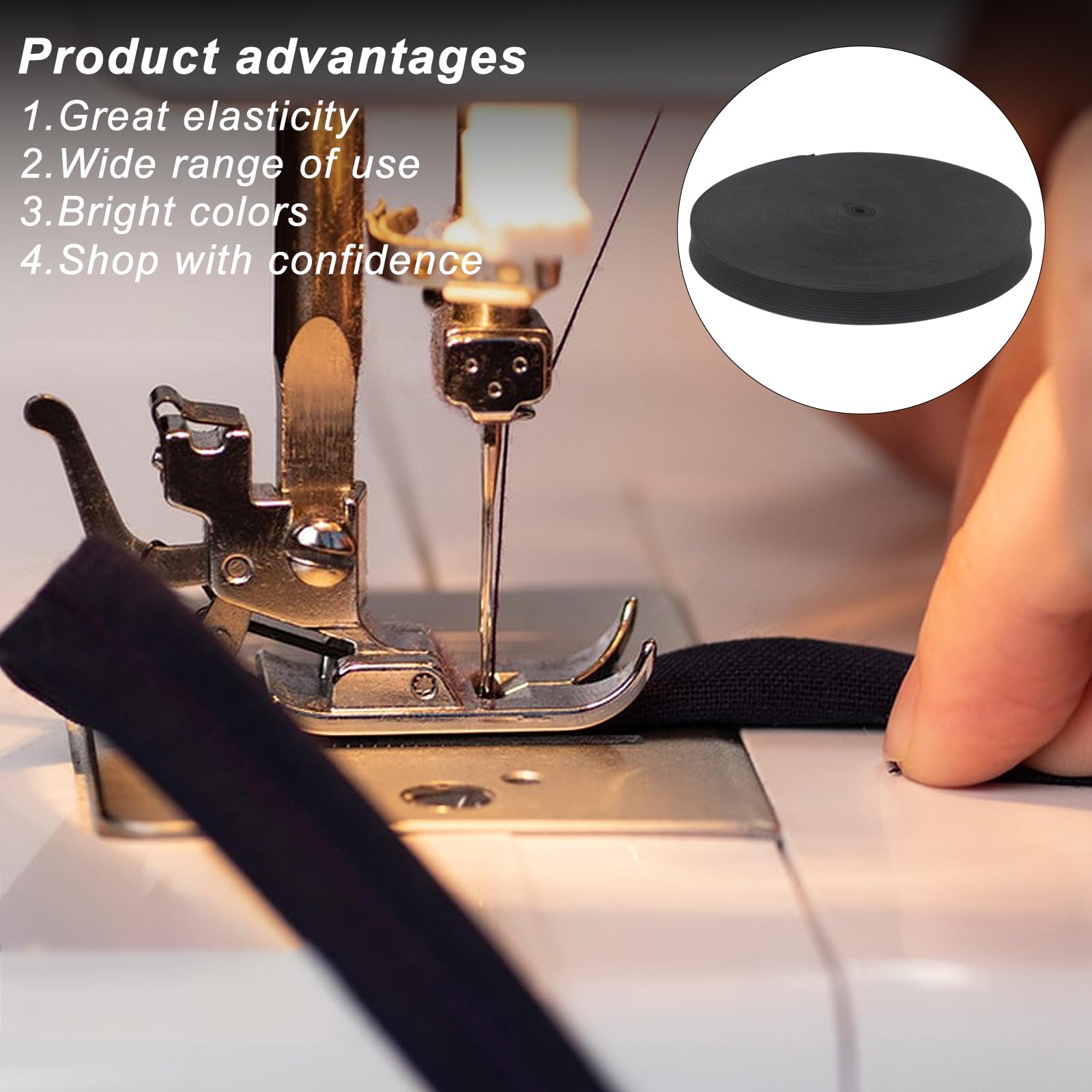 Set Elastici Per Cucito 40m: Bianco E Nero, Larghezze 20mm E 30mm - Fasce Gomma Per Pantaloni E Fai Da Te