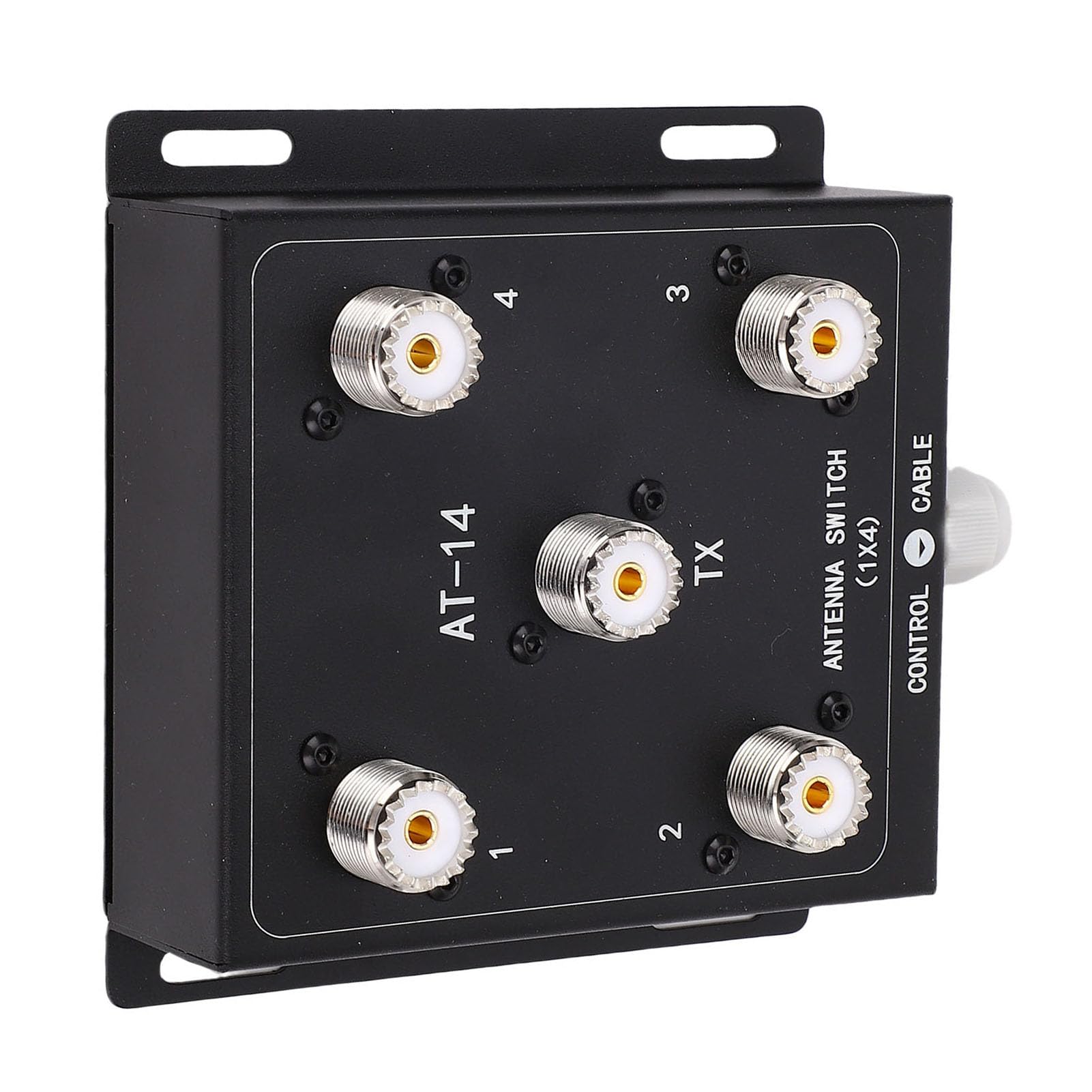 FTVOGUE Interruptor de Antena de 4 Vías, Tecnología de Baja Pérdida, Potencia de 500 W para Radioaficionado, Conmutación Remota de Antena en Lugares Difíciles