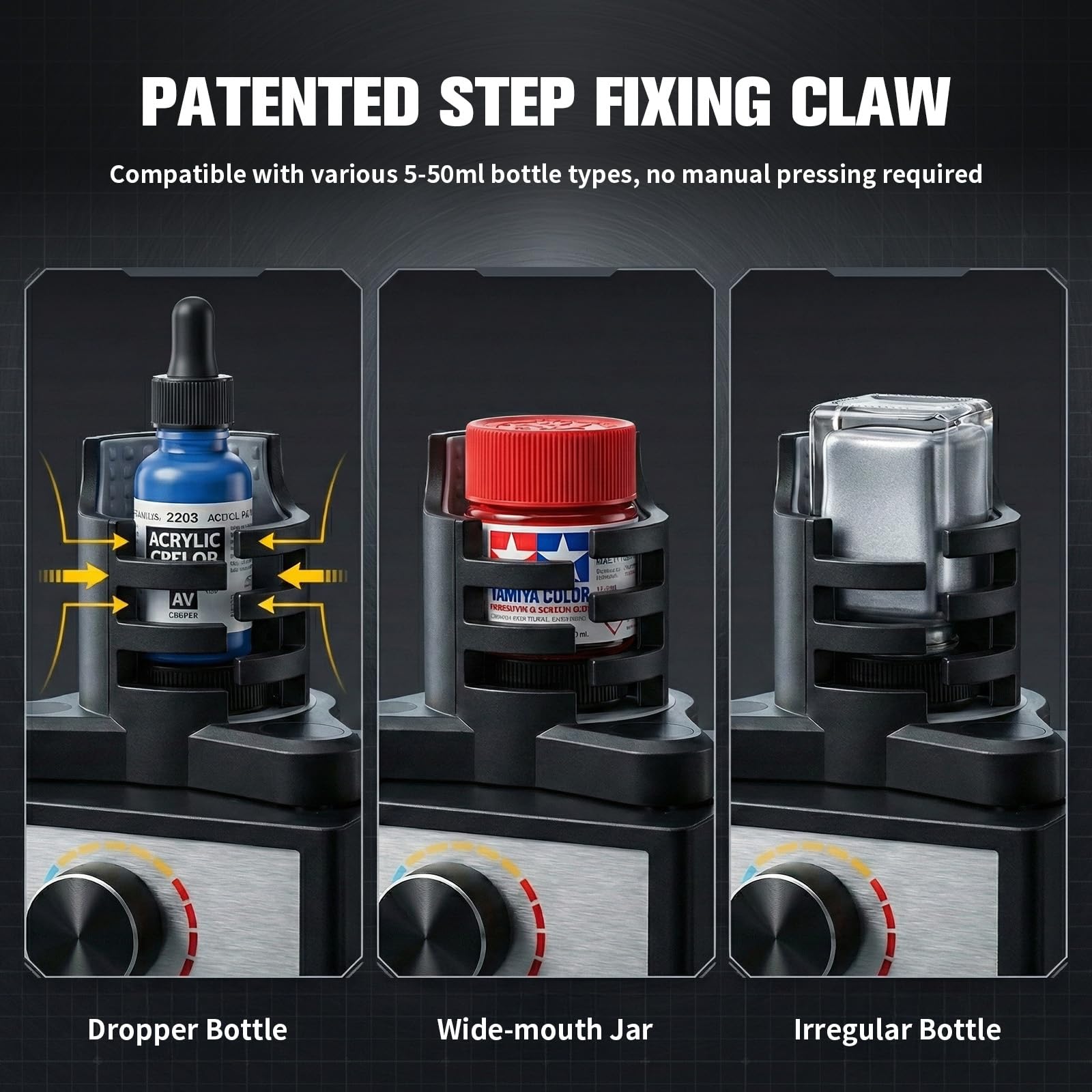 Vortex Mixer - Turbo Shaker, DIY Gundam Modell Farb Shaker, Geeignet für 10-100ml, Mischer 300-2400 U/min, für Farbe, Nagellack, Labor, Farben Acryl