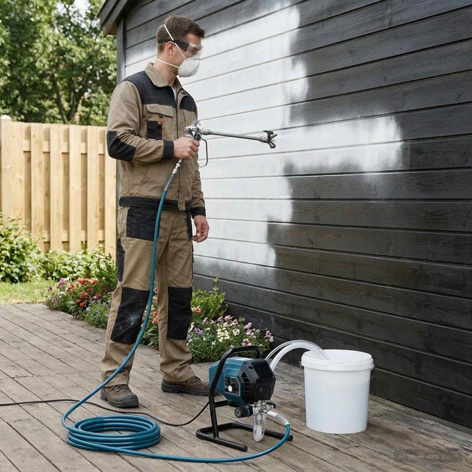 vidaXL Airless-Farbspritzgerät 7,6 m Schlauch 220V 1,5 L/min 200 Bar