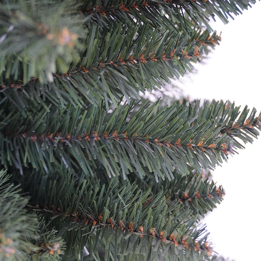 Albero di natale Slim Pino Verde 210CM Superfolto Realistico Apertura Ombrello 58cm diametro (Verde)