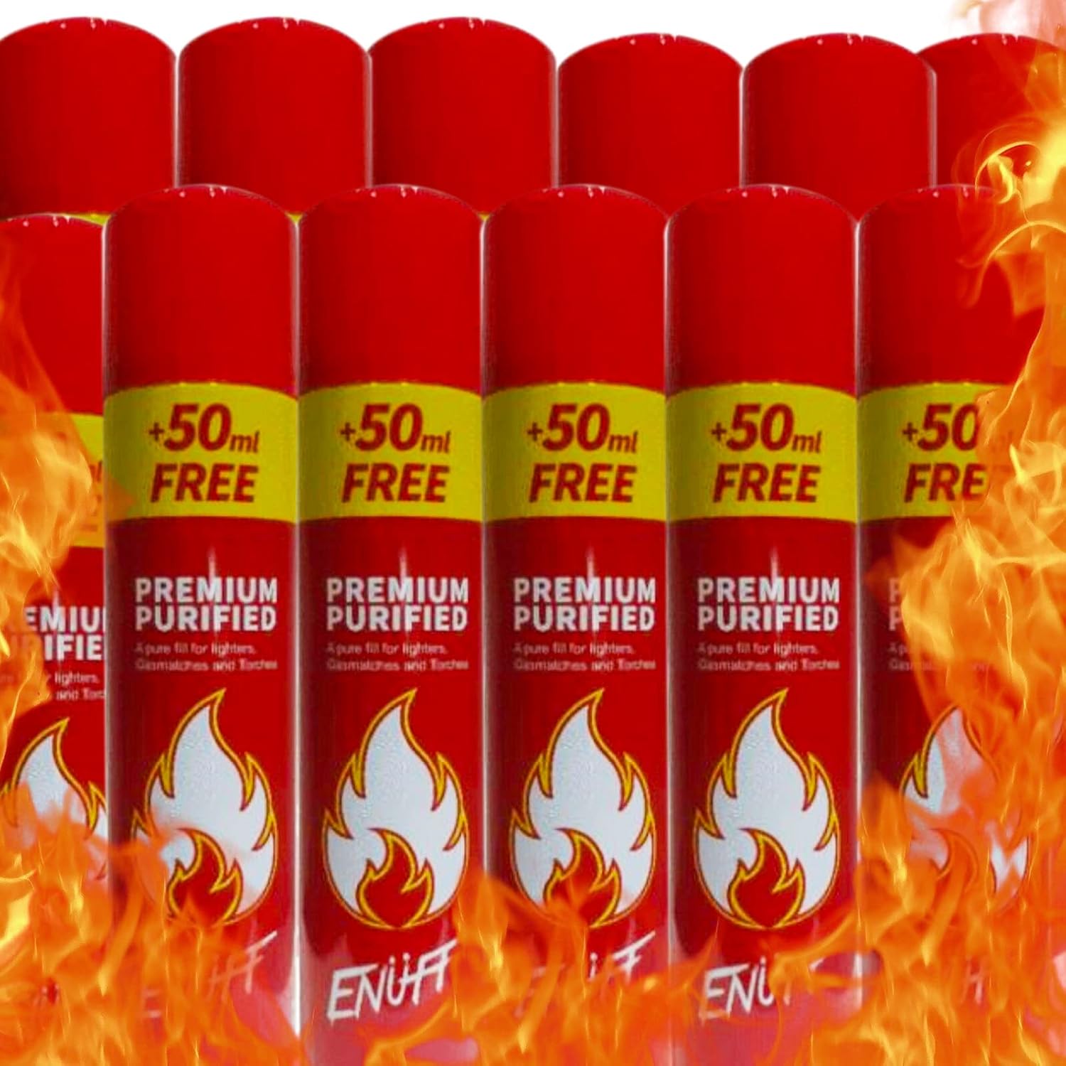 Enuff Premium Butane Jet Lighter Refill Purified Blow Torch Gas with