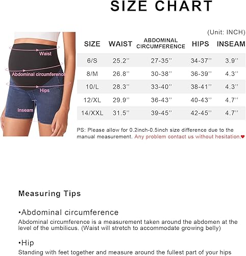 Miniatura 3 de POSHDIVAH Pantalones cortos de mezclilla de maternidad para mujer, elásticos, cómodos, suaves, con bolsillos