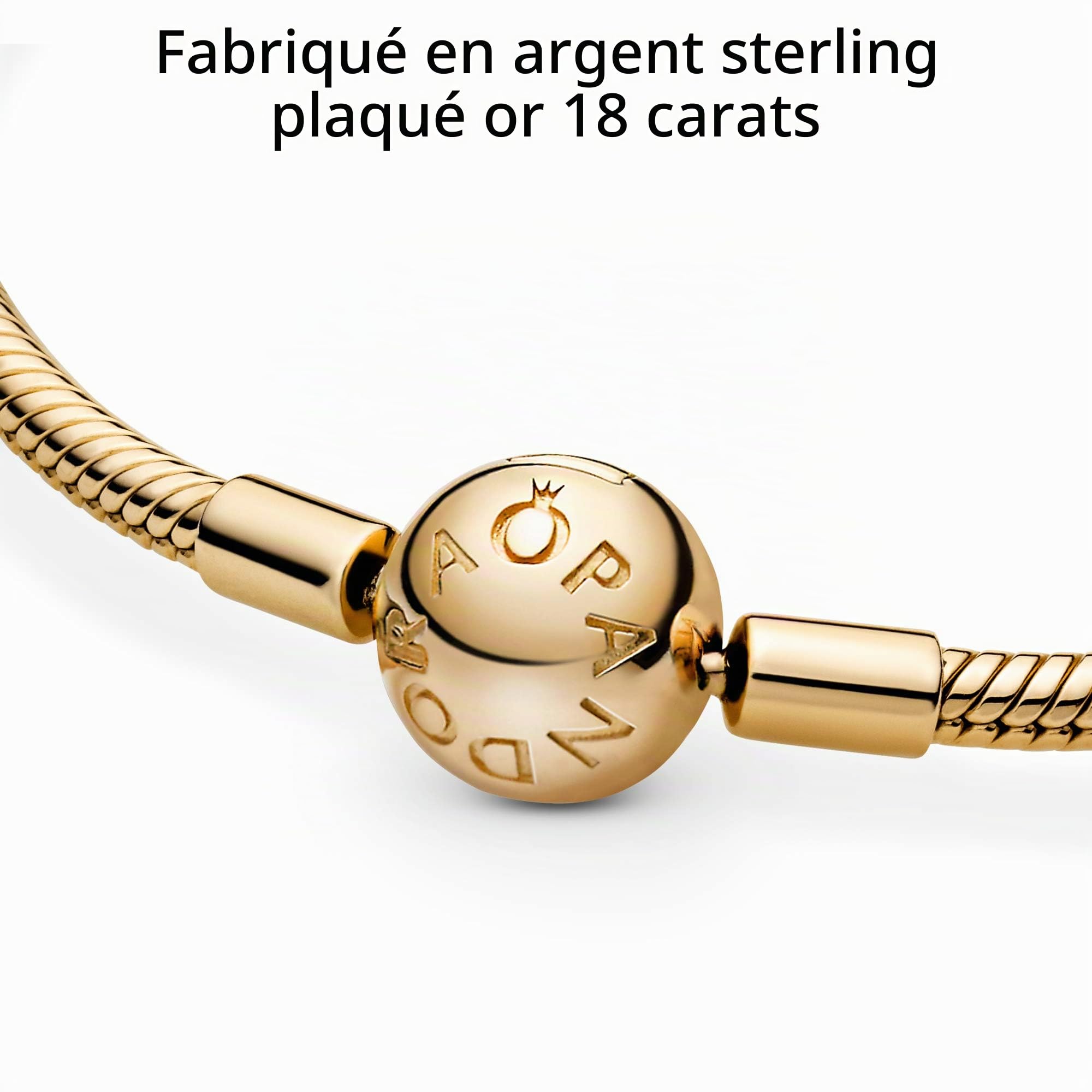 Pandora Icons Bracelet en métal plaqué or 14 carats, fermoir scintillant