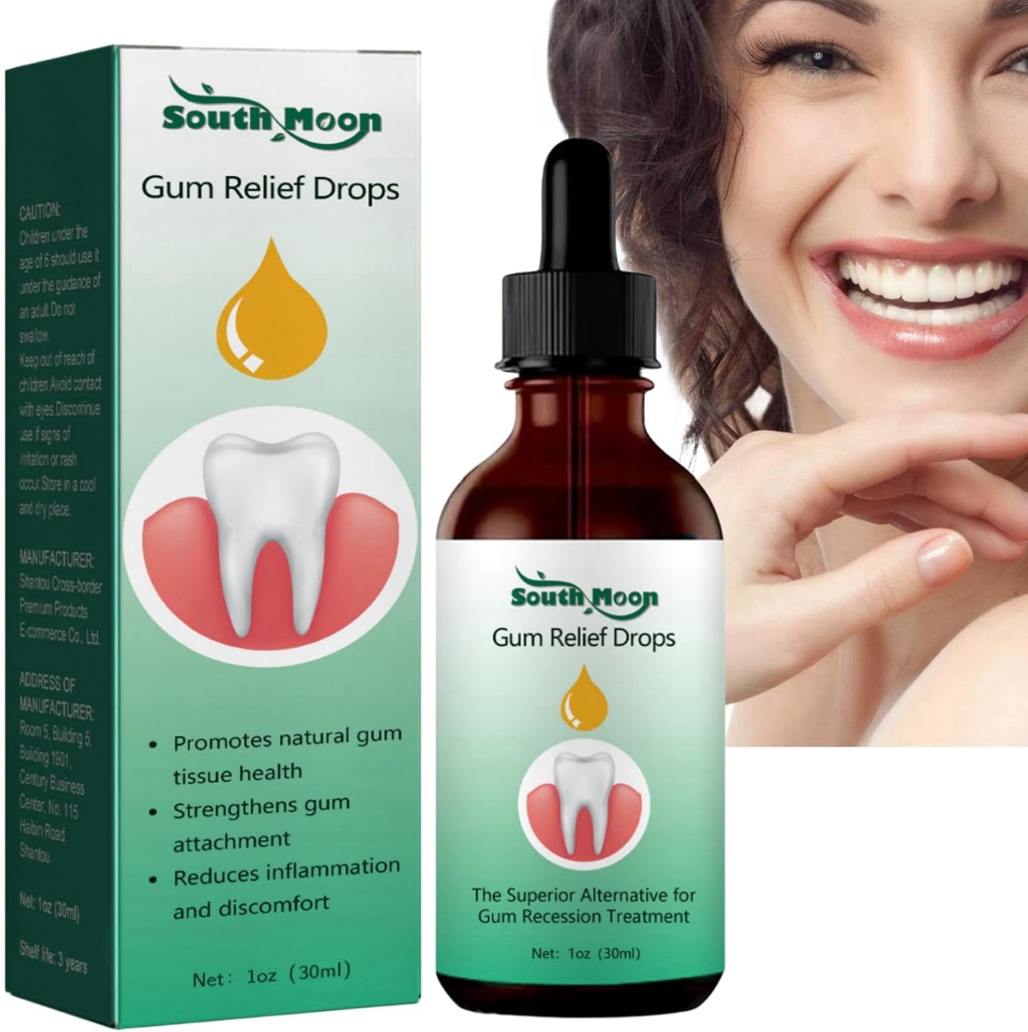 Gum Regrowth Drops,Natural Gum Restore Liquid Drops Mouthwash,Gum Gel