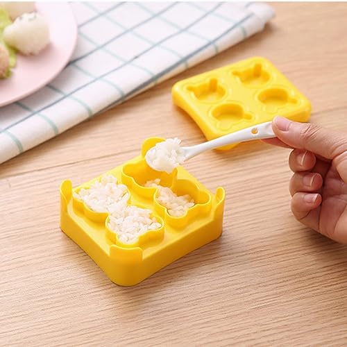 Miniatura 5 de Moldes de bolas de arroz para niños, moldes de sushi para moldear arroz, moldes de onigiri, molde de repujado de sushi, accesorios de caja bento,