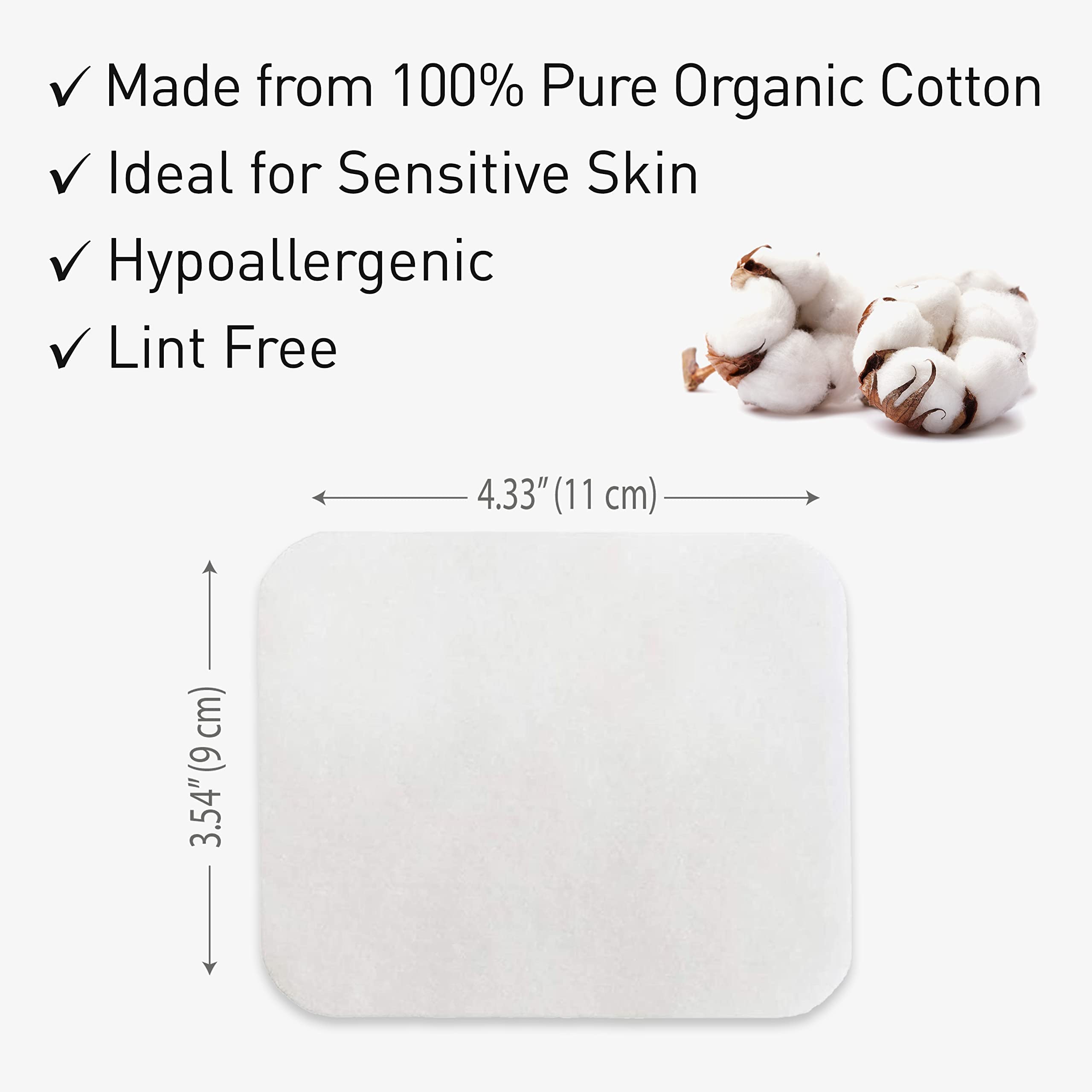 DESTALYA Lingettes Jetables Coton Bébé Peaux Sensibles Cotons Bio 360