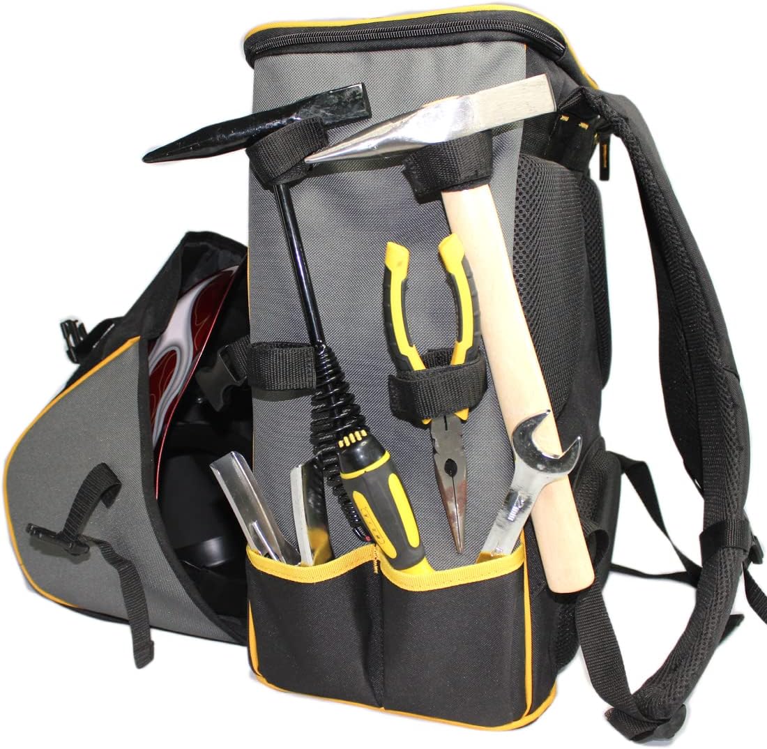 MELOTOUGH Welding Tool Backpack for Tools and Helmet Welder Backpack Extreme Gear Pack with Helmet Catch Including Lunch Box - Image 6