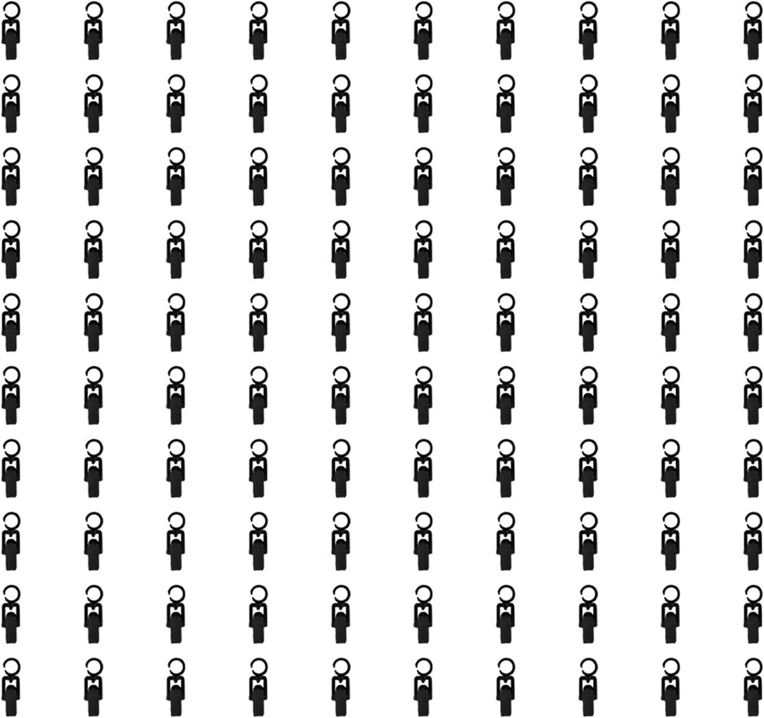 Prolinemax 100 PCS Black Plastic Swivel Laundry Hook/Clips Clothes Pin Display Store Fixture