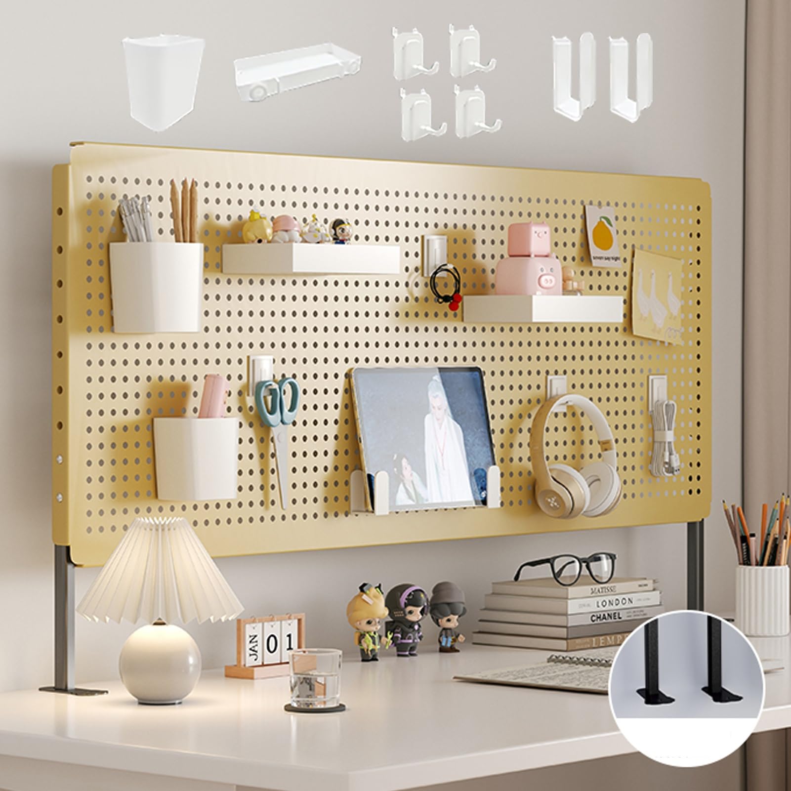 UKCOCO Pegboard Schreibtischständer 2er Set - Höhenverstellbar Für Organisation