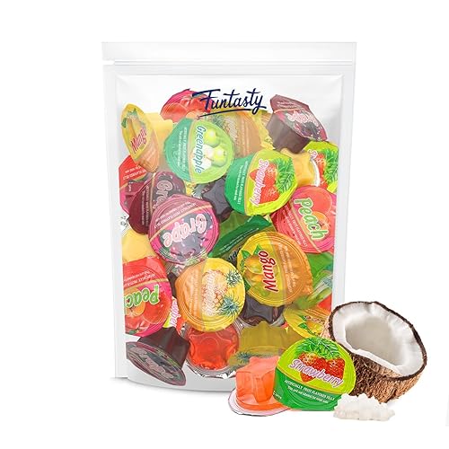 Miniatura 1 de Funtasty Fruit Jelly Cups - Caramelos surtidos de gelatina de jugo de frutas natural en tacitas bolsa de 24 unidades