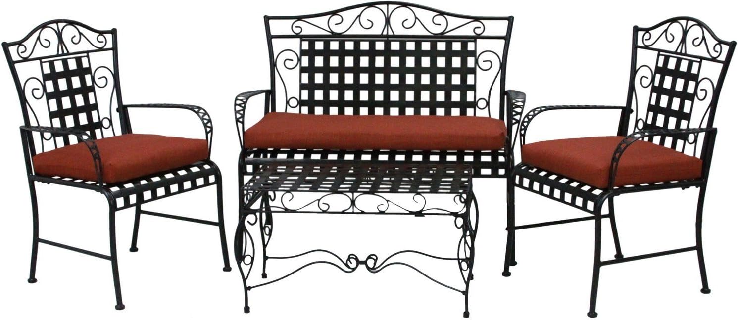 Blazing Needles Indoor/Outdoor Settee Cushion Set, Cinnamon 3 Count