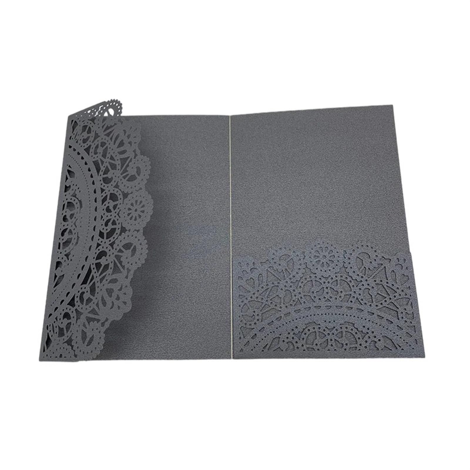 Hochzeitseinladungen Karte 10 Stück lasergeschnittene Hochzeitseinladungskarten, dreifach gefaltete Spitze, Geschäftsgrußkarte, Verlobung, Hochzeit, Partybevorzugung, Dekoration(Only White Cover)