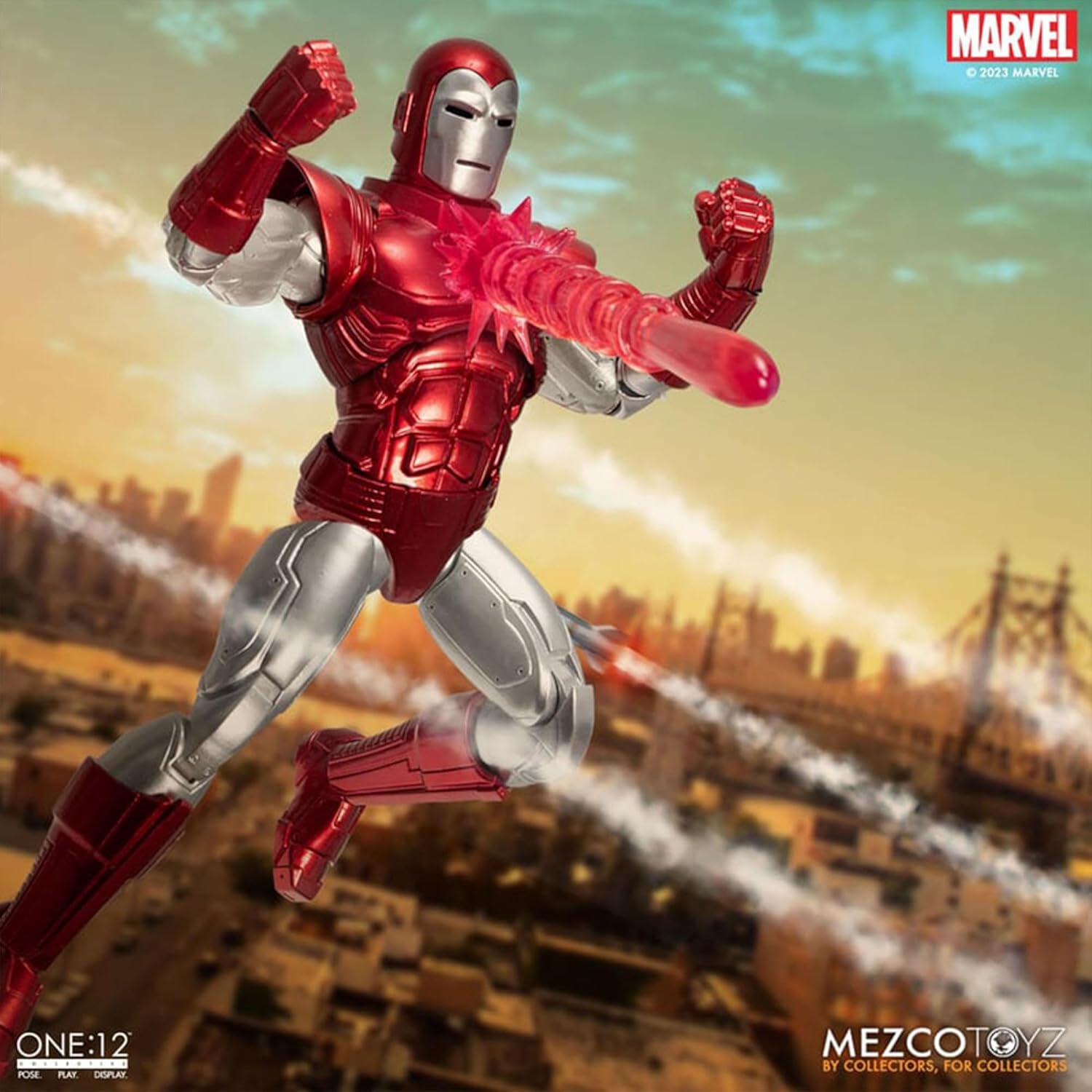 Mezco ONE:12 Collective Iron Man: Silver Centurion Action Figure