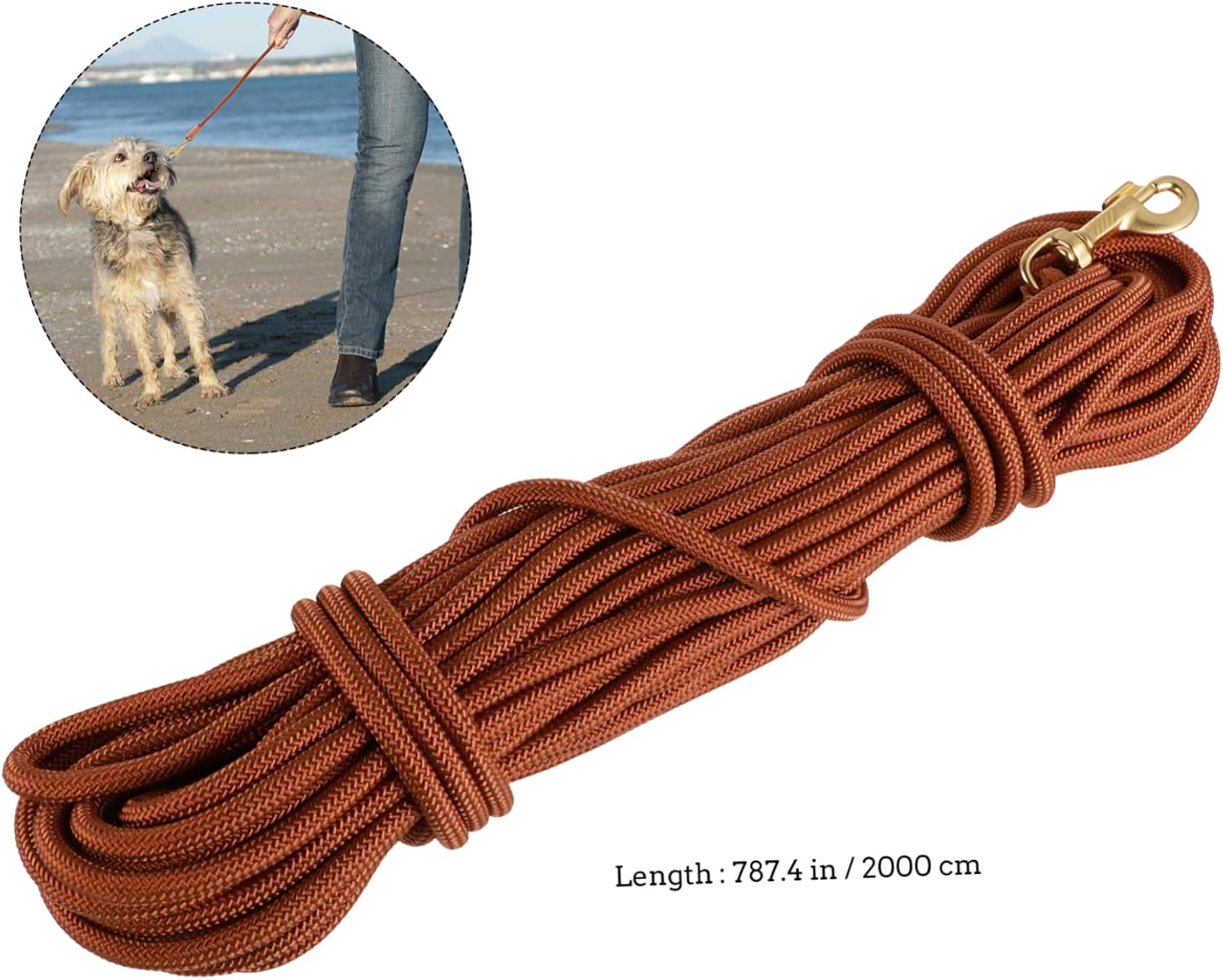 Garneck 20m Heavy Duty Dog Training Leash Nylon Puppy for Dogs for Use Comfortable Grip Non- Design