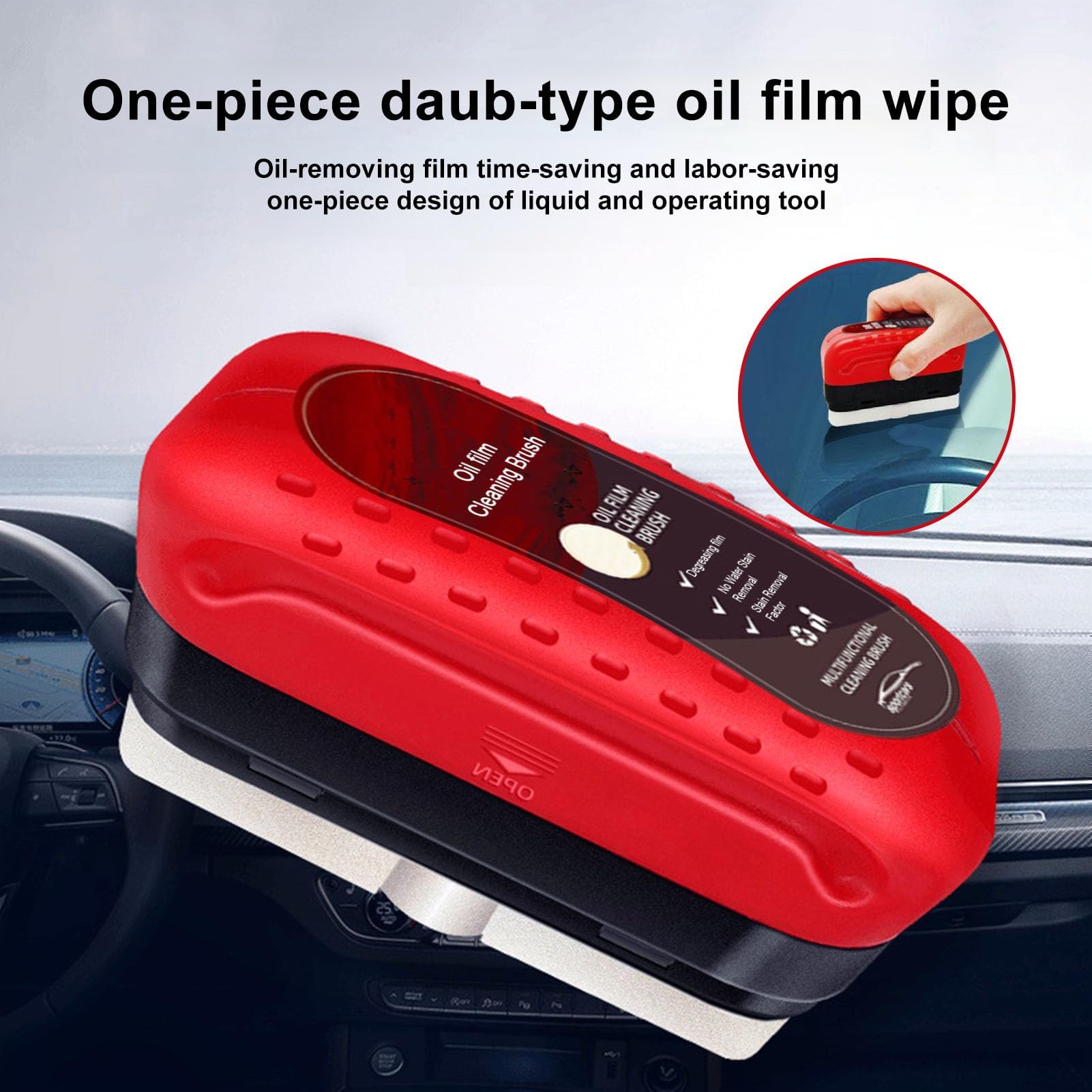 Dissolvant Film Huile Automobile Brosse Nettoyante Film Huile Pare-brise - 120ml - Protection Anti-buée - Nettoyage Vitres Voiture Et Maison Brosse De Nettoyage Vitre Voiture