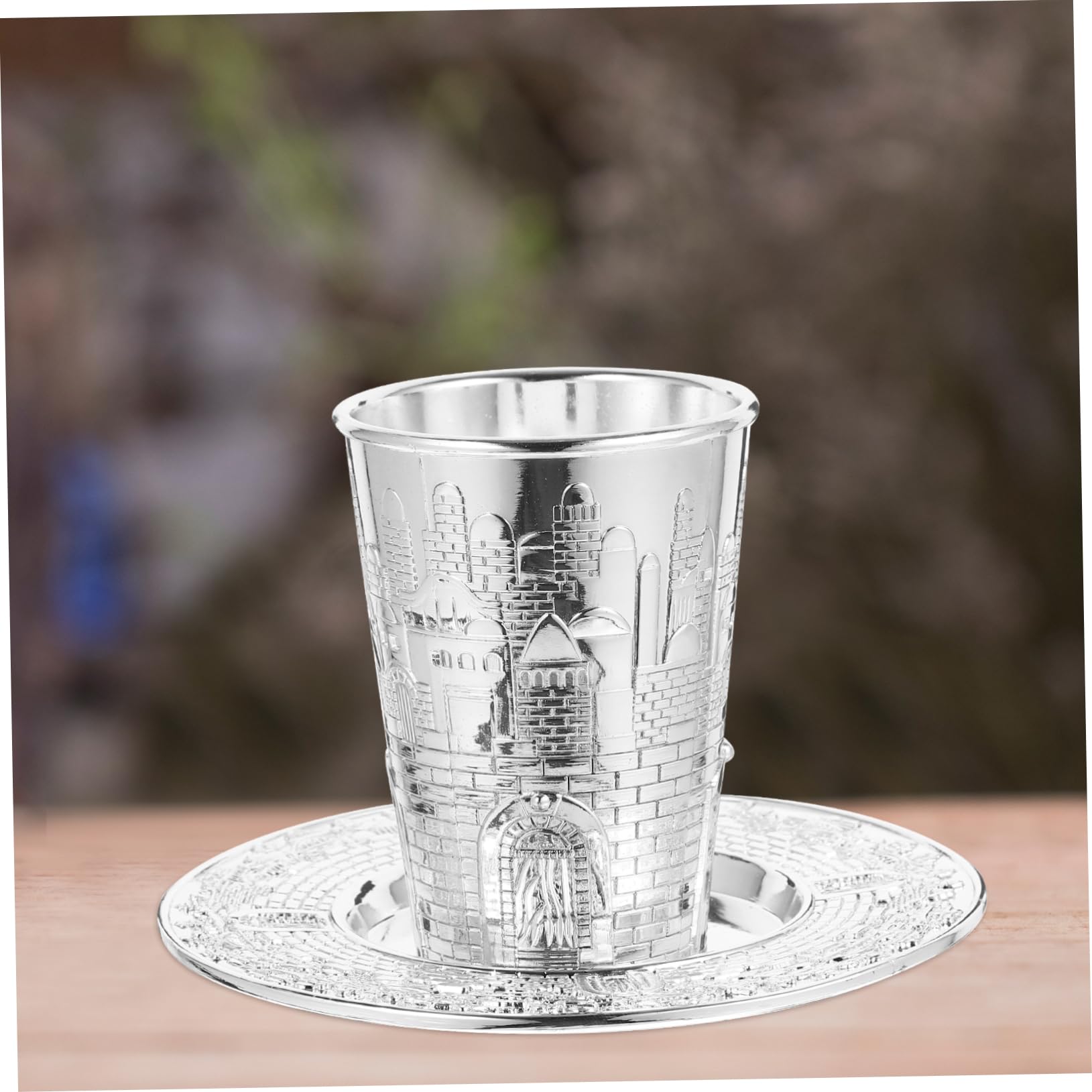 Cabilock 3 Juegos Juego De Copas De Oración. Vaso De Vino Bandeja De La Vendimia Vasos De Whisky Copa Cáliz De Oro De Vino Con Platillo Sagrada Judía Aleación De Zinc Silver