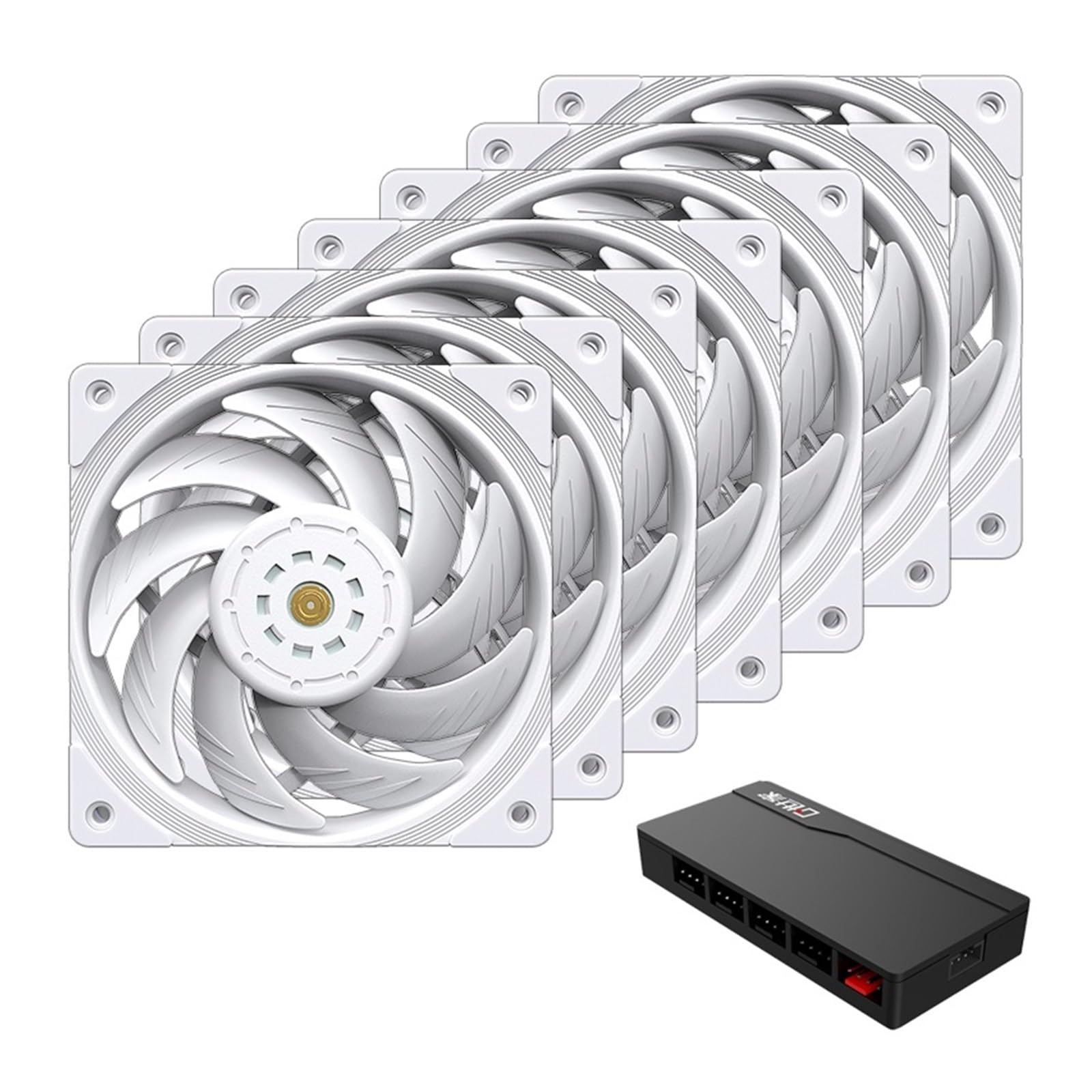 Ventilateur 12cm 12V 4PIN PWM roulement S-FDB boîtier PC blanc
