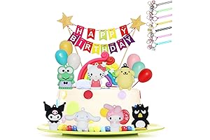 Adorable Sanrio Pinata Cake Topper Set for Birthday Celebrations