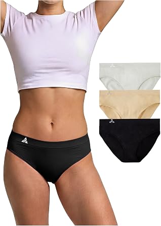 Balanced Tech Moisture Wicking Underwear for Women, Seamless Workout Hipster Brief Bikini Panties