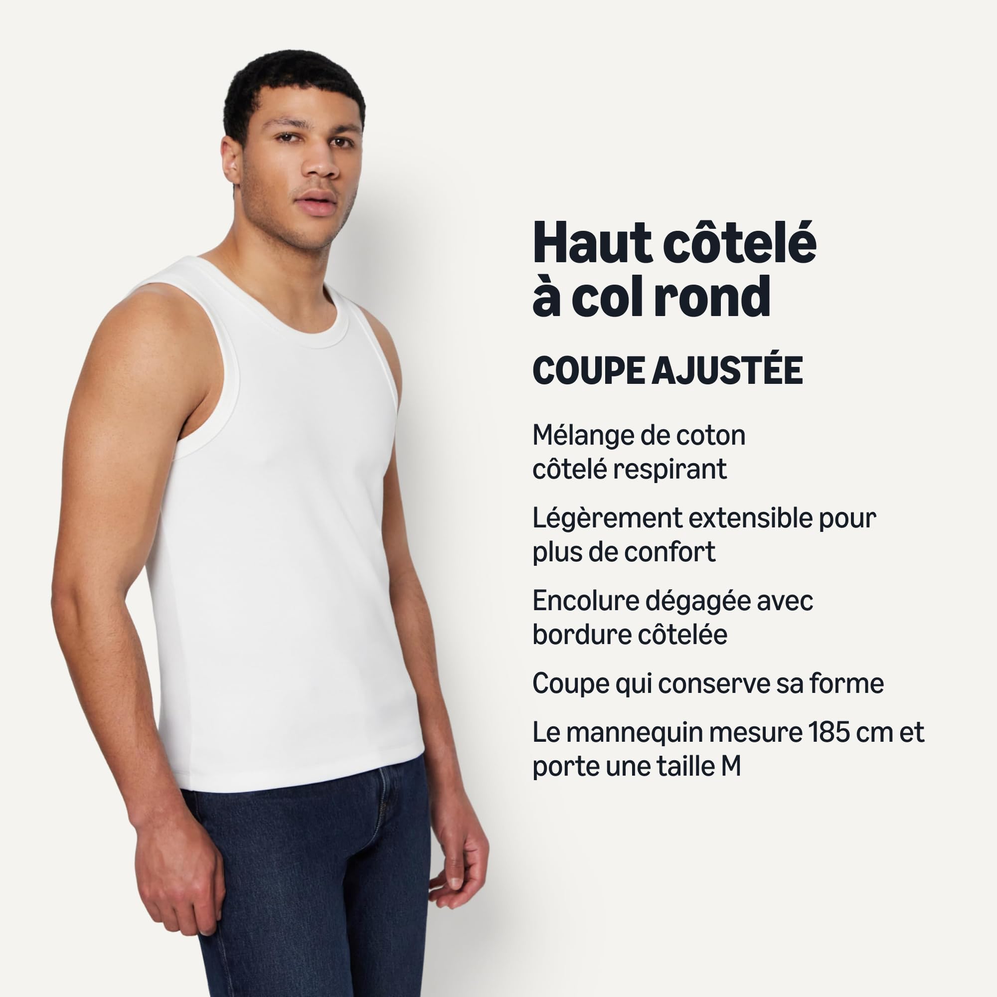 Amazon Essentials Débardeur Côtelé à Coupe Ajustée Homme, Lot de 2