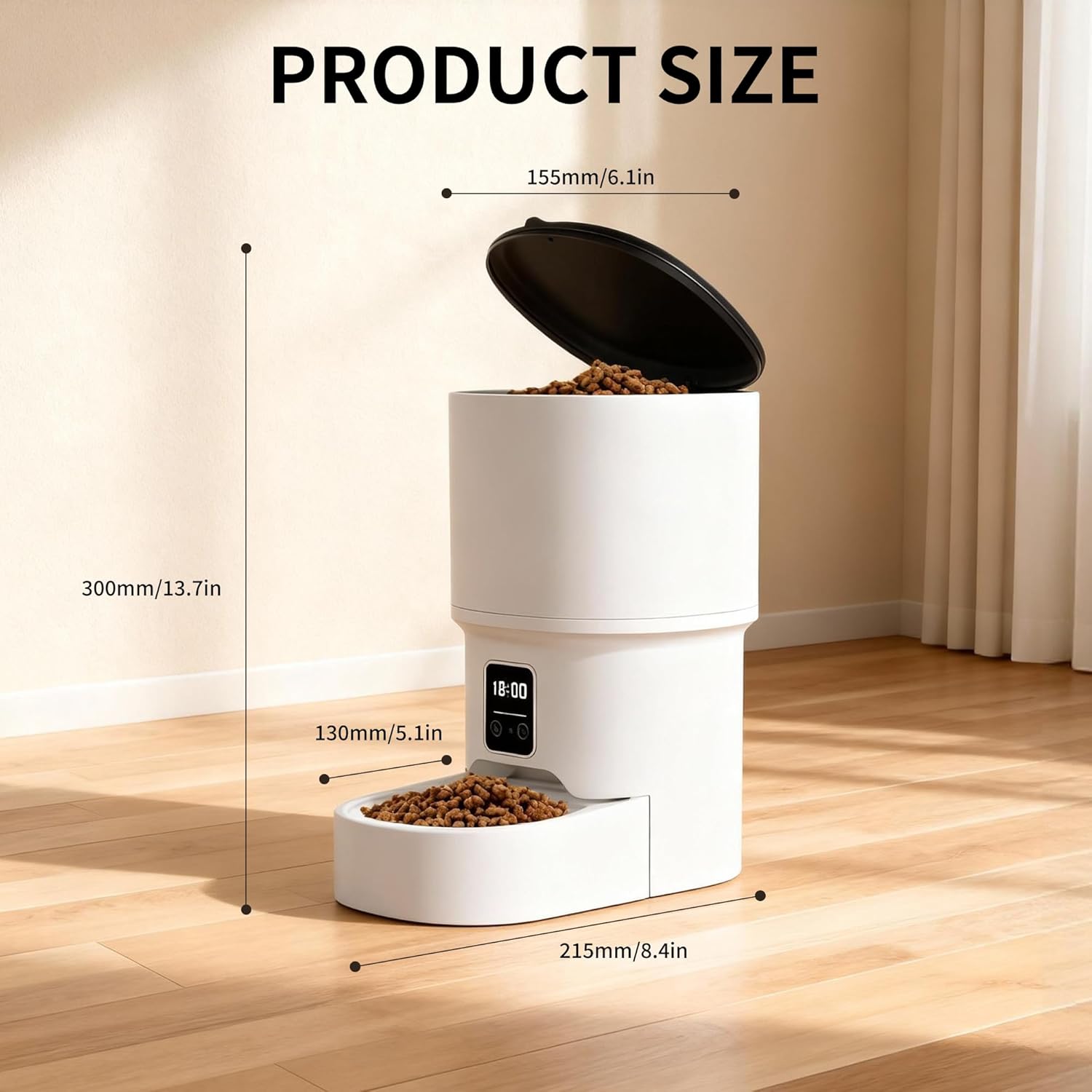 RPZ Automatic Cat Feeder and Water Dispenser Set, Auto Cat Feeder with Timer, Large Capacity Cat Food Dispenser Automatic,Easy Clean Automatic Feeder for Cats – Ideal for Busy Pet Owners