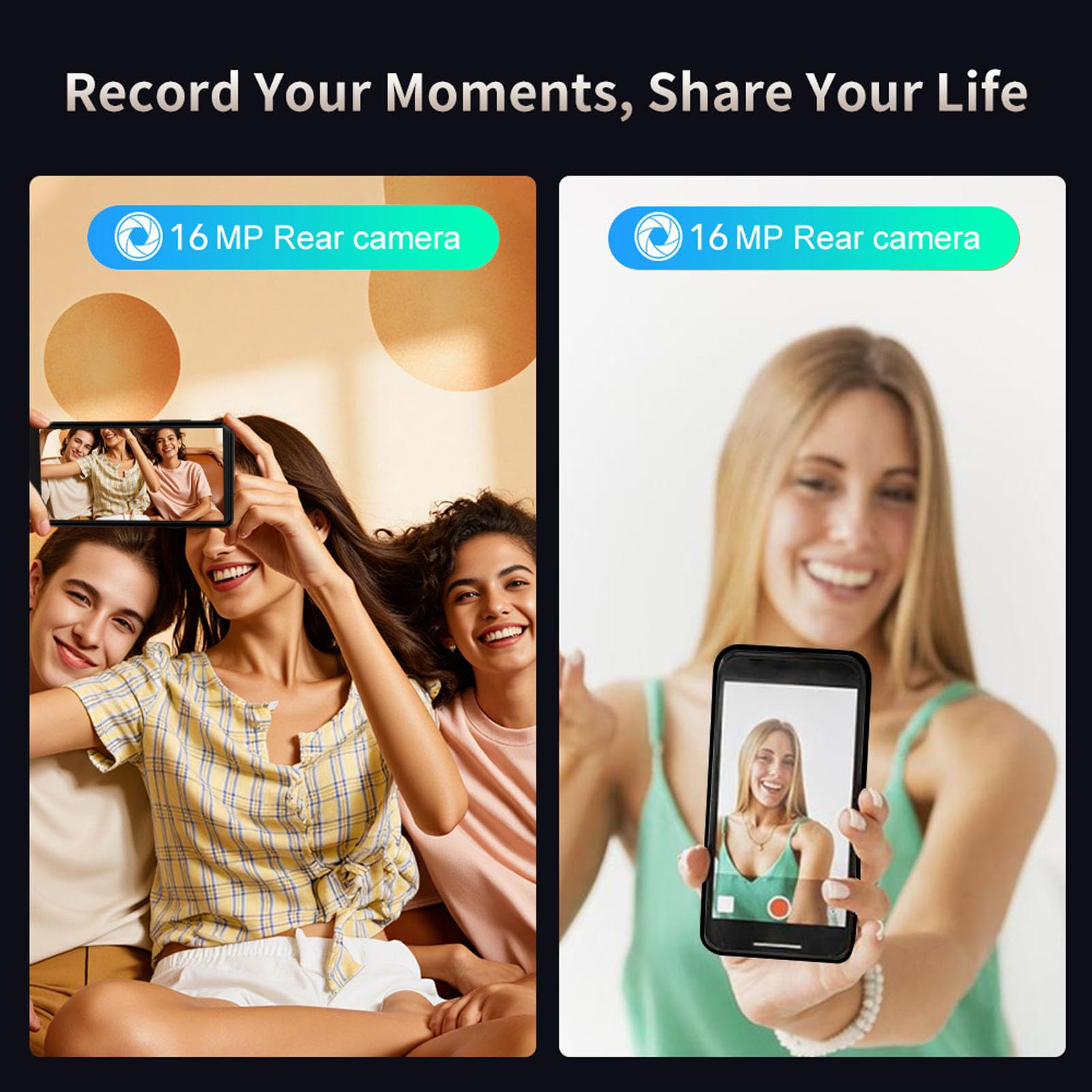Focket Reproductor MP3 con Bluetooth y WiFi, Reproductor de Música Portátil con Altavoz, Pantalla Táctil HD de 5", Radio FM, Libro Electrónico, Reproductores MP3 y MP4 para Niños
