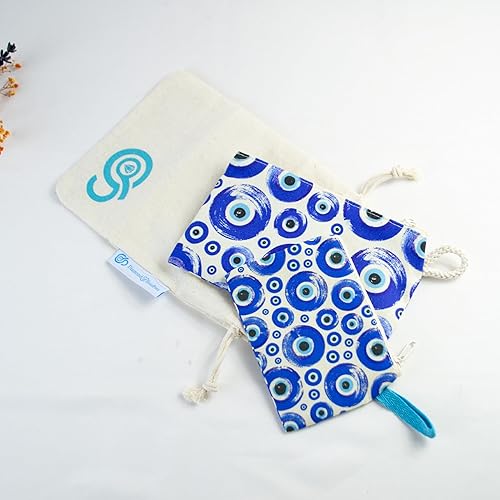 Miniatura 2 de Diamond & Soulties Bolsa de algodón elegante y duradera, versátil y práctica, bolsa de maquillaje contra el mal de ojo, bolso, bolsa de viaje, bolsa