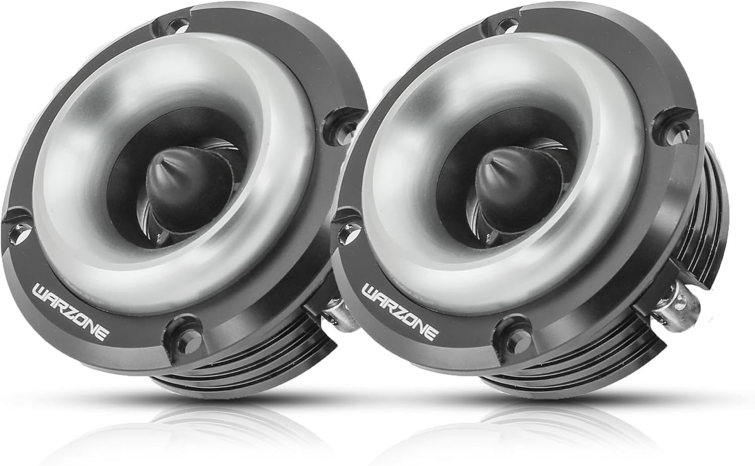 Warzone 2X WZ20TW 2.88-Inch Super Tweeter Speaker, 4 Ohm, 1000W Total Max Power, 105dB Sensitivity, Titanium Diaphragm, CCAW Voice Coil for Pro Car Audio (Pair)